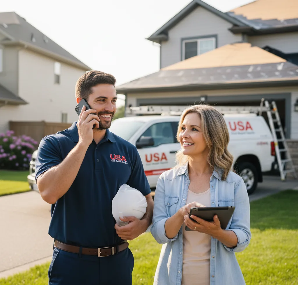 USA Roof Repair Experts customer support in Johnson Creek